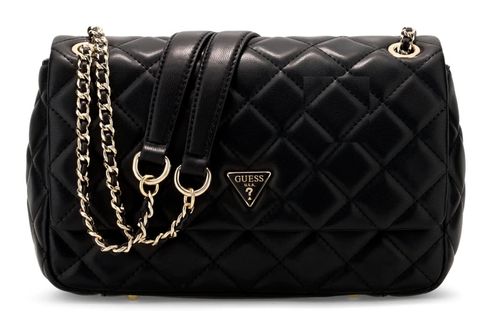 GUESS Juliet Mini Convertible Crossbody Flap Black GUESS Juliet Mini Convertible Crossbody Flap Black