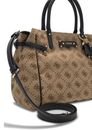 GUESS Dorothy Girlfriend Satchel Latte Logo / Black GUESS Dorothy Girlfriend Satchel Latte Logo / Black