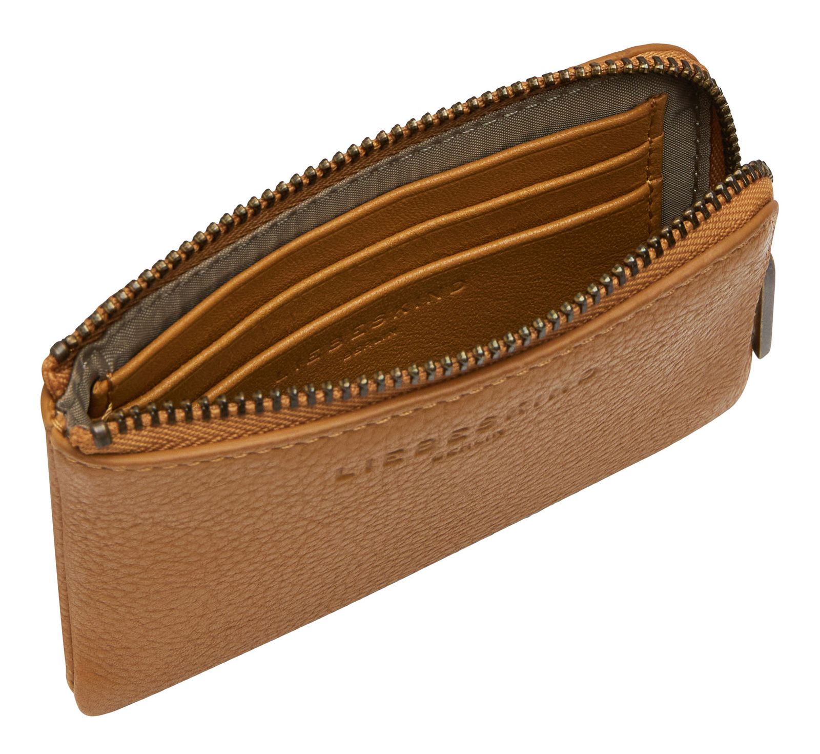 LIEBESKIND BERLIN Seasonal Noos Lena Small Pebble Card Case XS Honey Suede LIEBESKIND BERLIN Seasonal Noos Lena Small Pebble Card Case XS Honey Suede