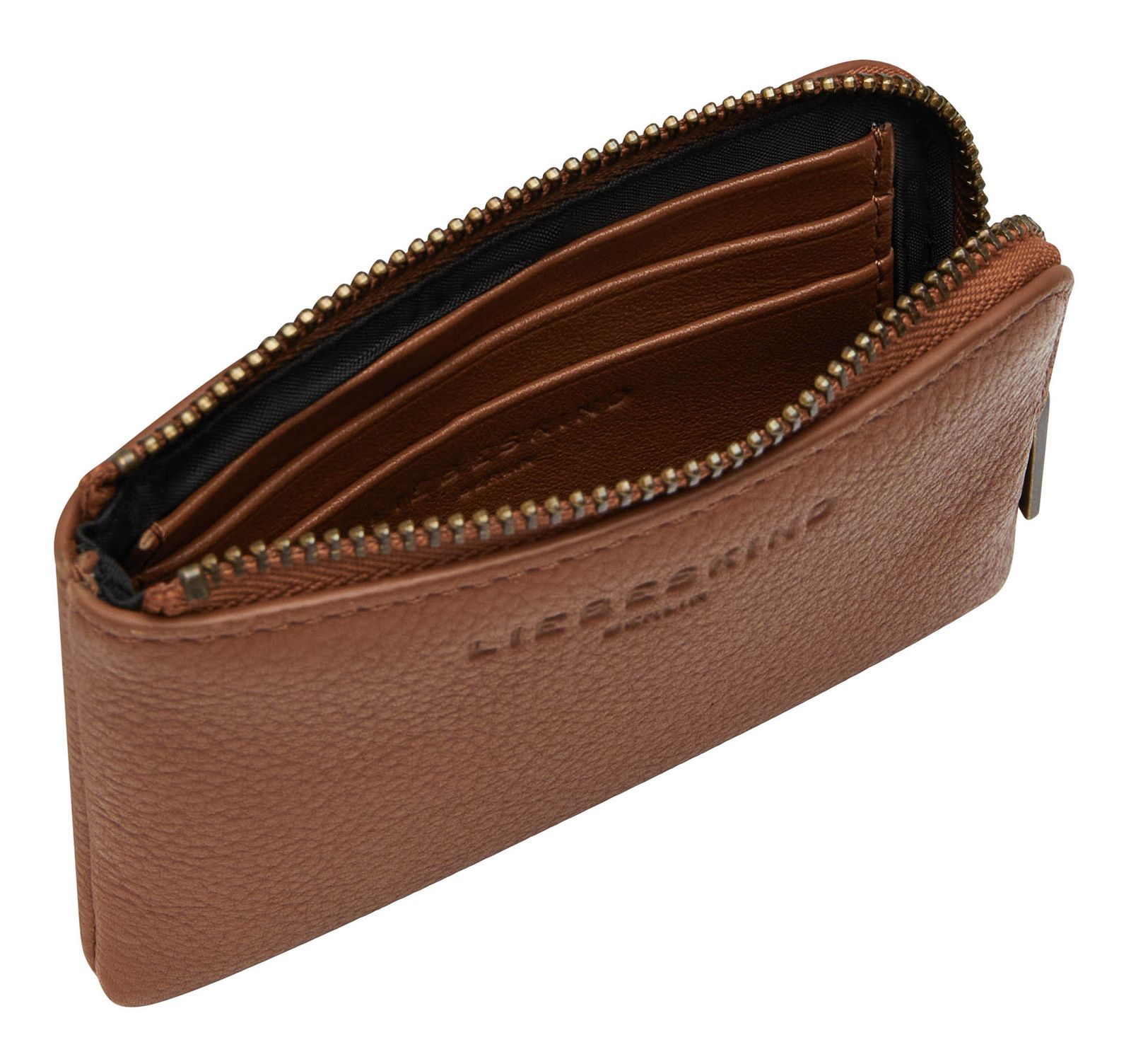 LIEBESKIND BERLIN Seasonal Noos Lena Small Pebble Card Case XS Cognac LIEBESKIND BERLIN Seasonal Noos Lena Small Pebble Card Case XS Cognac