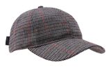 bugatti Cap With Classic Glen Check Pattern Grey