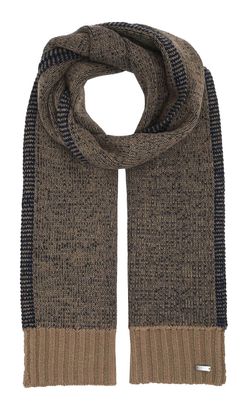 bugatti Knitted Scarf Navy