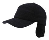 bugatti Cap With Checkered Pattern And Ear Flaps M Black