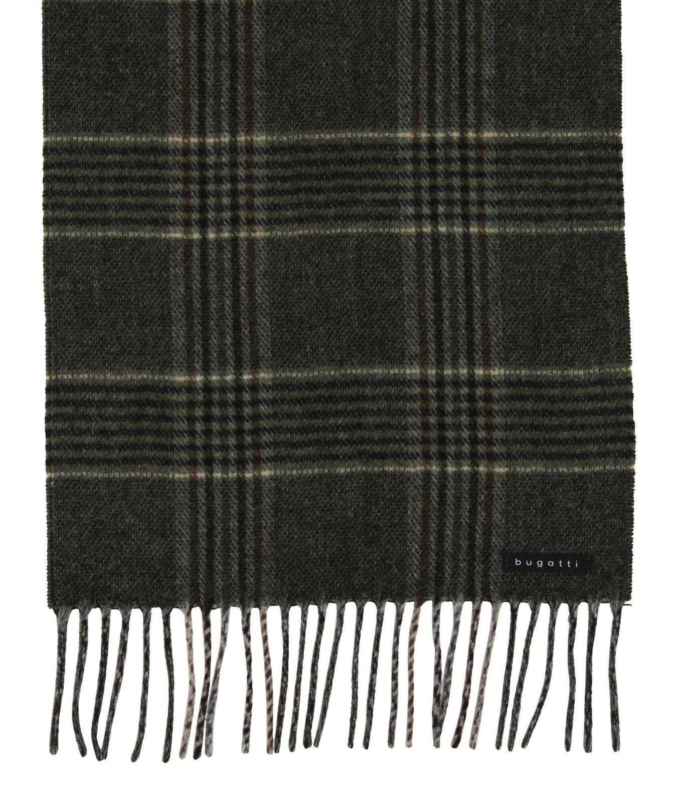 bugatti Classic Checkered Scarf Dark Olive bugatti Classic Checkered Scarf Dark Olive