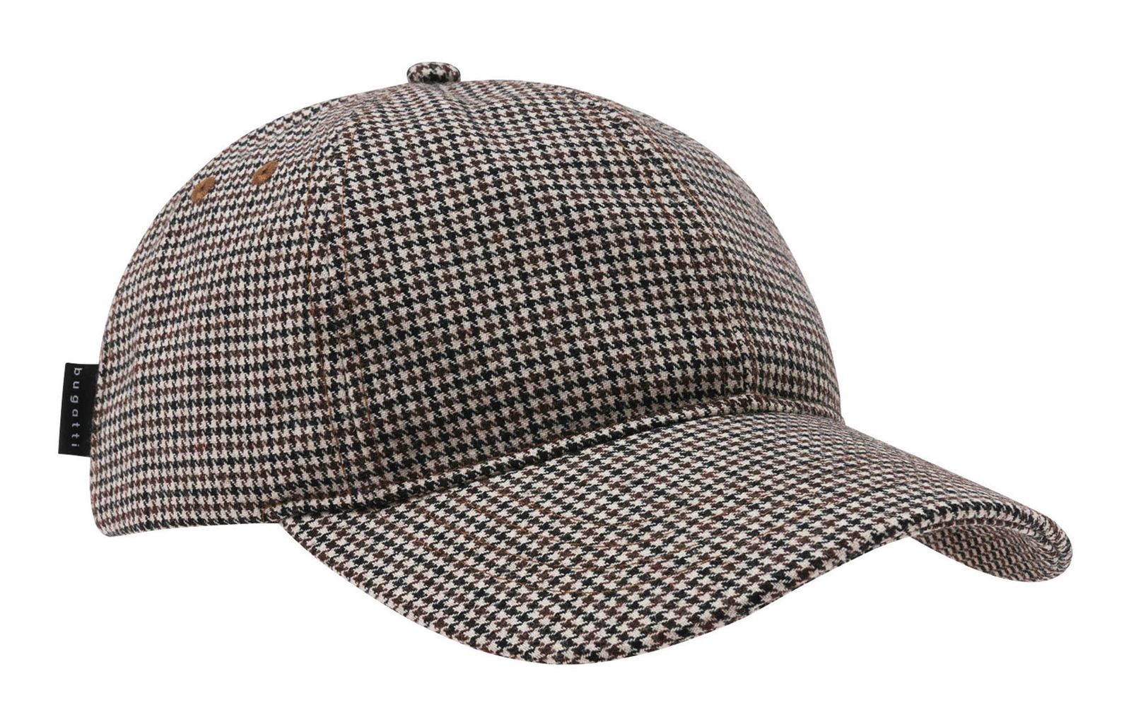bugatti Cap With Classic Glen Check Pattern Pepper