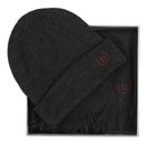 bugatti Hat And Scarf Set Graphite Grey bugatti Hat And Scarf Set Graphite Grey