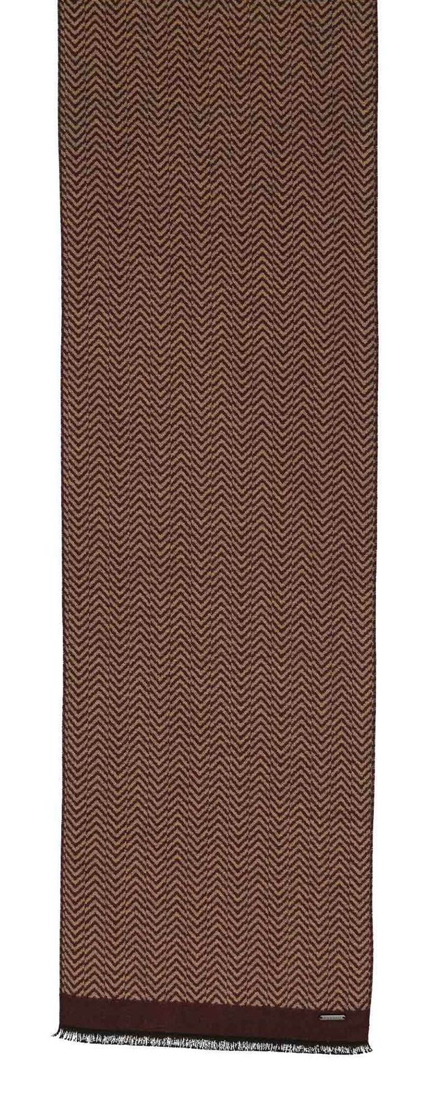 bugatti Scarf With Geometric Design Camel bugatti Scarf With Geometric Design Camel