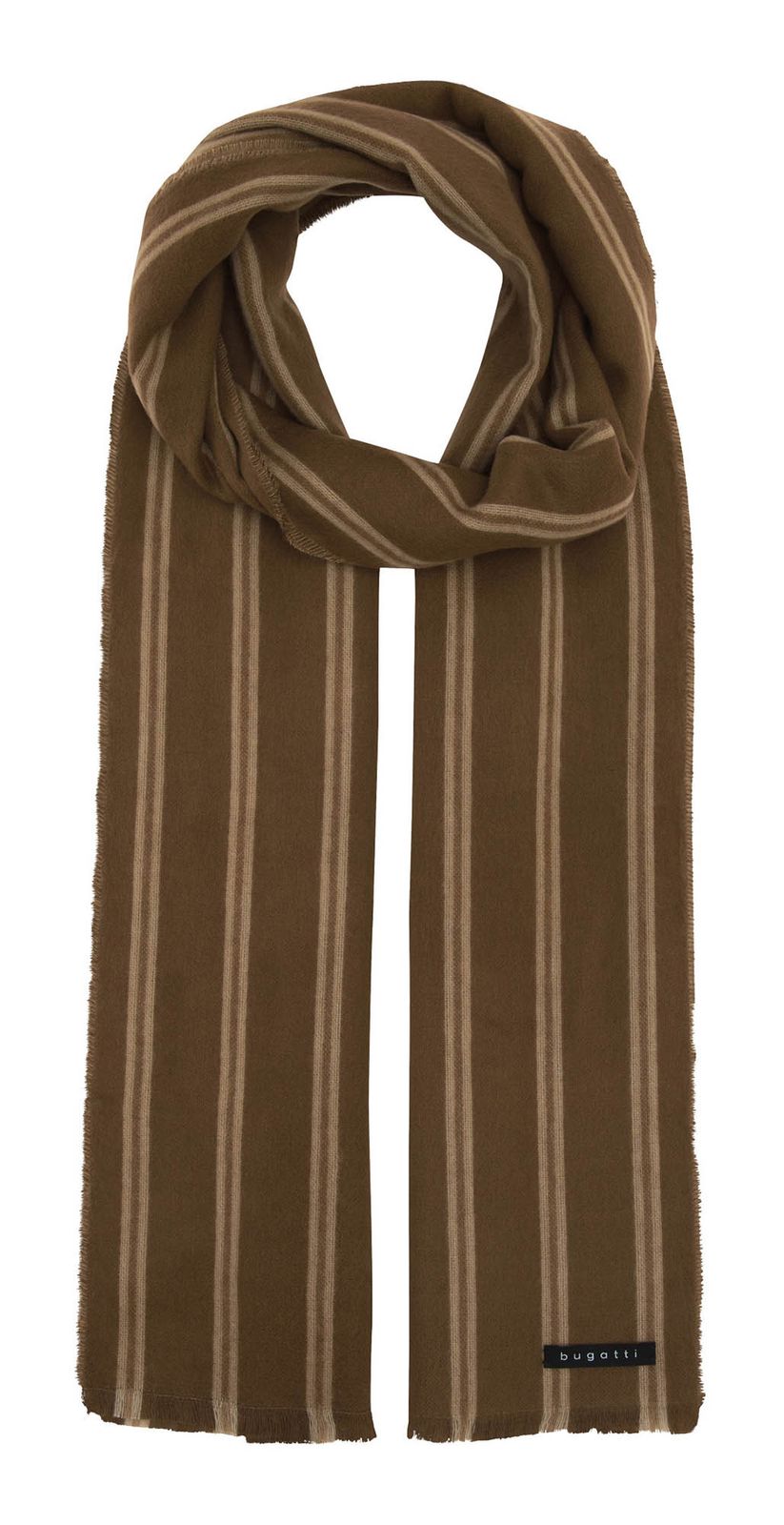bugatti Striped Cashmink Scarf Pepper