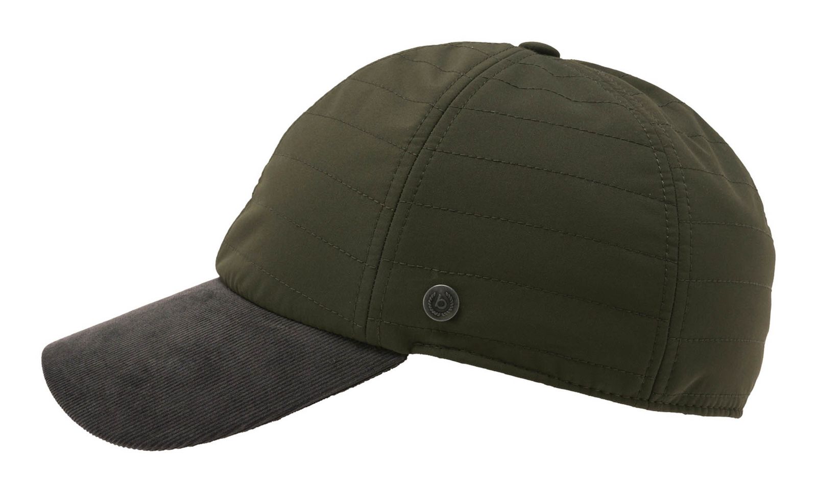 bugatti Cap With Quilted Look And Ear Flaps M Dark Olive bugatti Cap With Quilted Look And Ear Flaps M Dark Olive