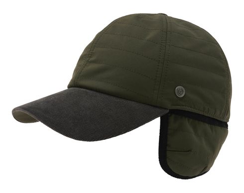 bugatti Cap With Quilted Look And Ear Flaps M Dark Olive bugatti Cap With Quilted Look And Ear Flaps M Dark Olive