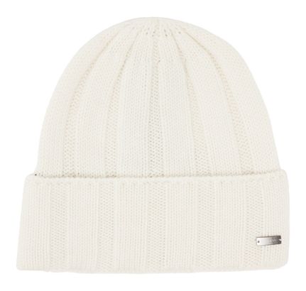 bugatti Beanie With Fleece Lining Creme White bugatti Beanie With Fleece Lining Creme White