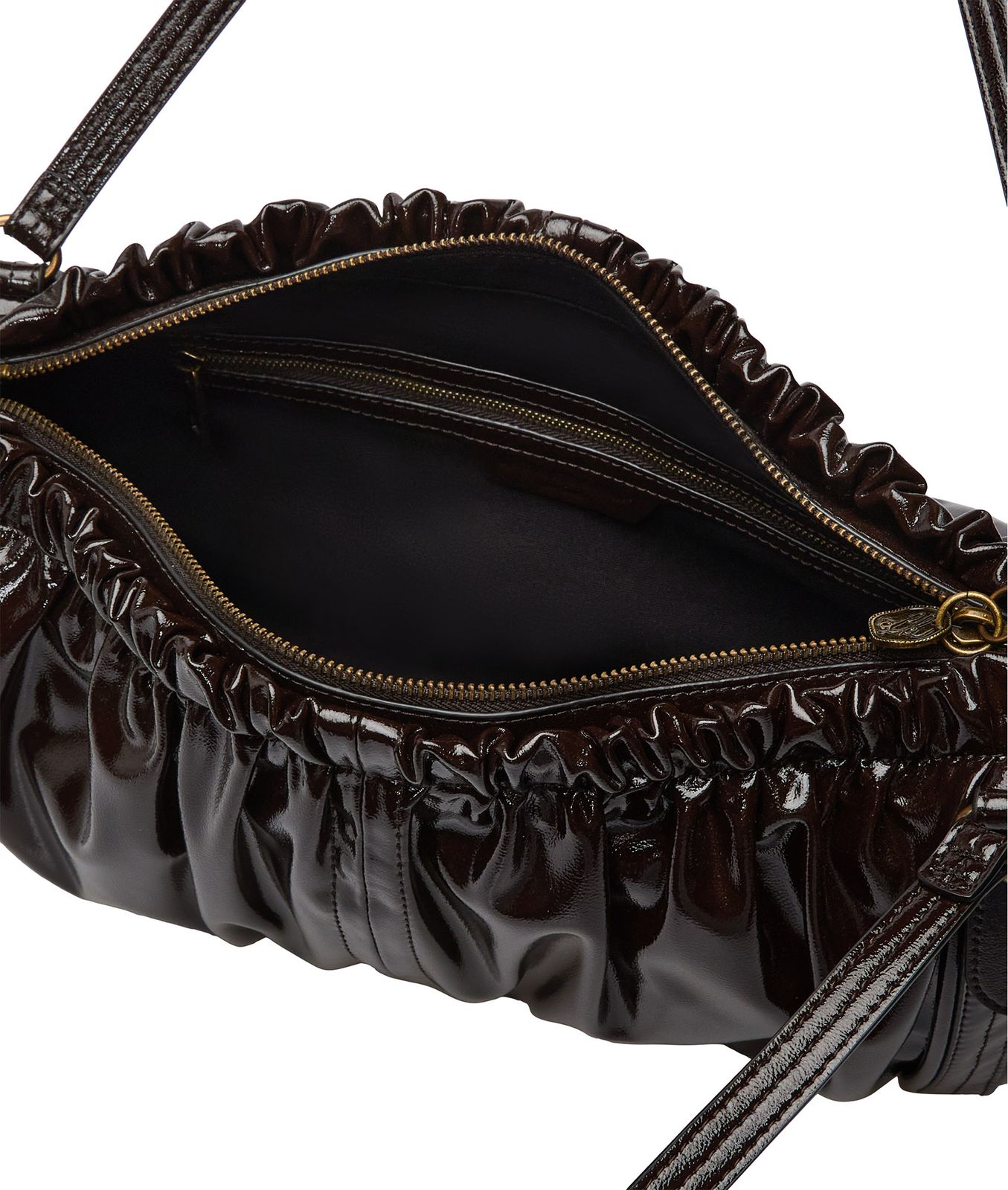 LIEBESKIND BERLIN Faye Shiny Satchel M Deep Soil LIEBESKIND BERLIN Faye Shiny Satchel M Deep Soil