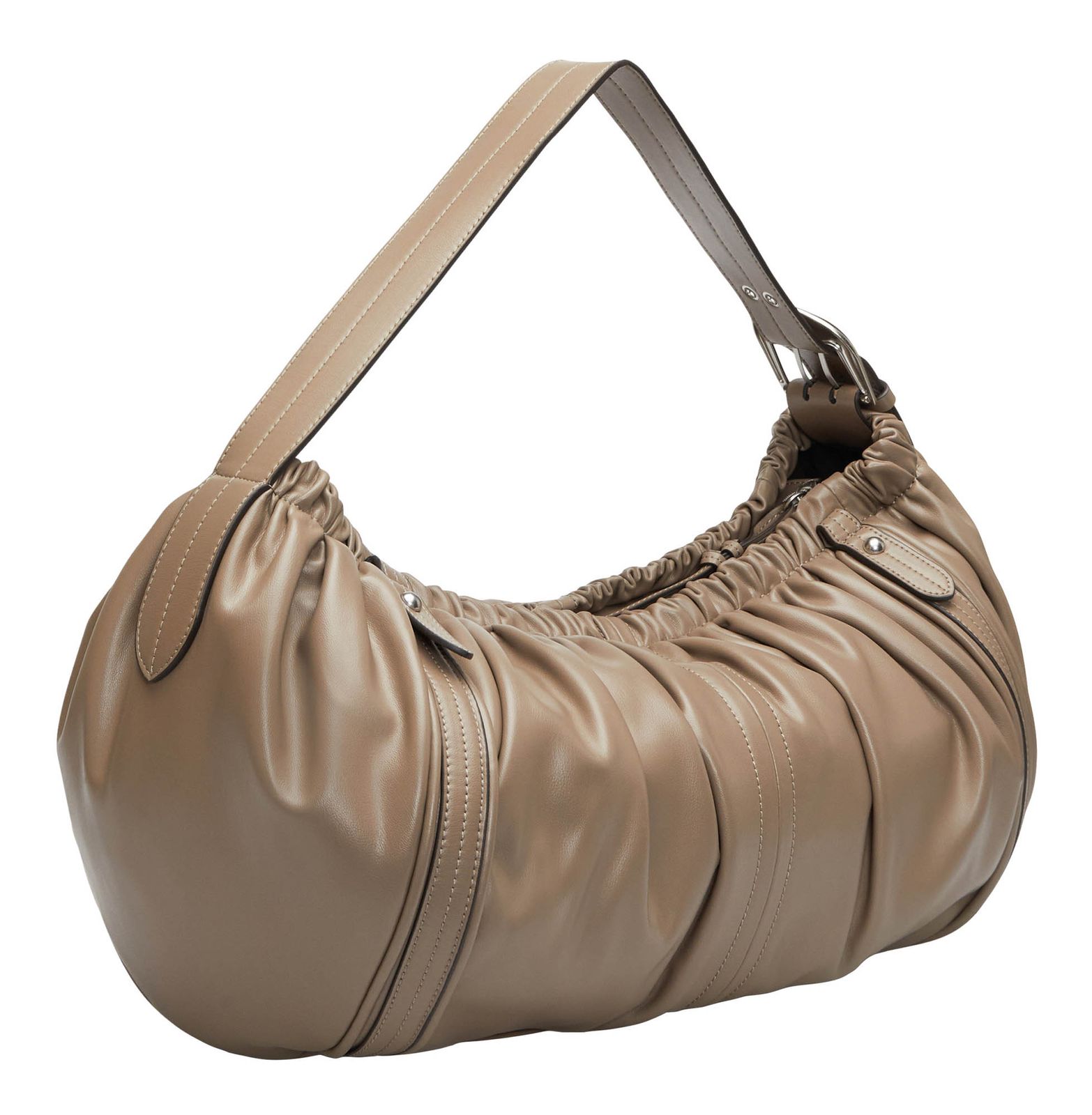 LIEBESKIND BERLIN Faye Vintage Goat Hobo Bag L Neutral Grey LIEBESKIND BERLIN Faye Vintage Goat Hobo Bag L Neutral Grey