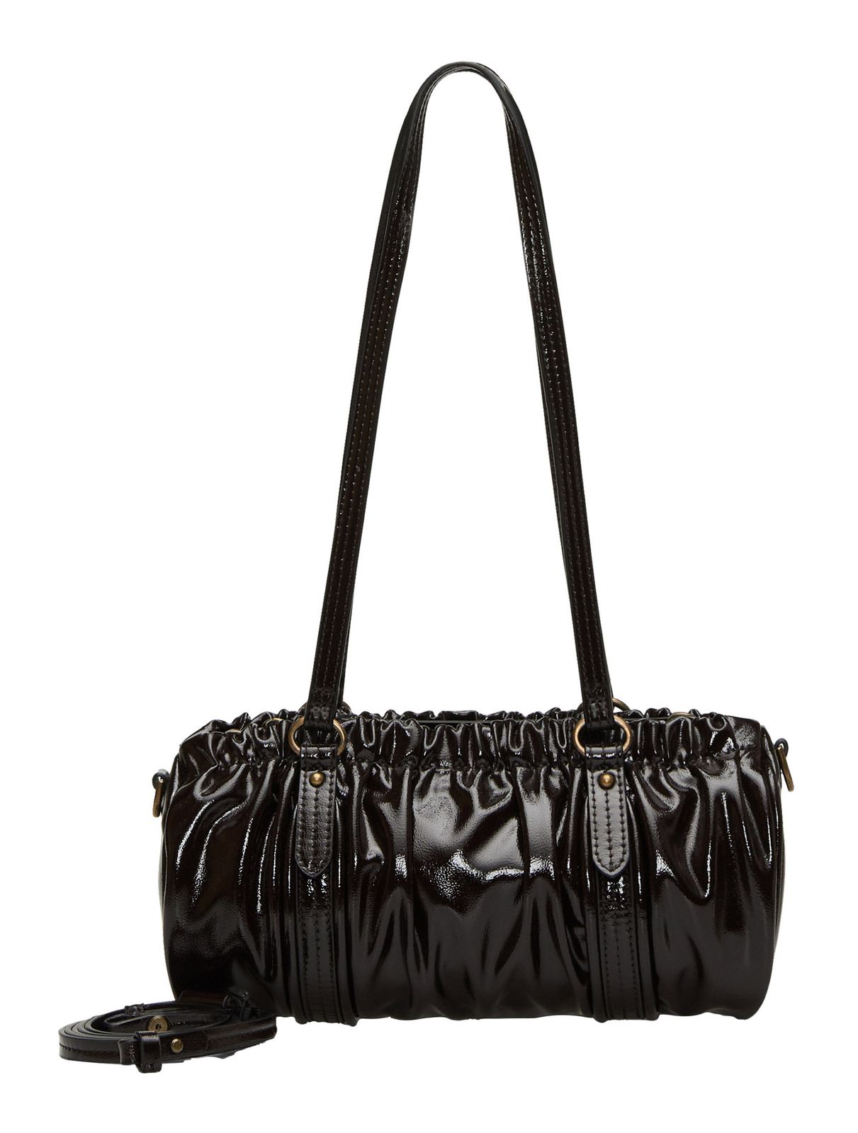 LIEBESKIND BERLIN Faye Shiny Hobo Bag XS Deep Soil