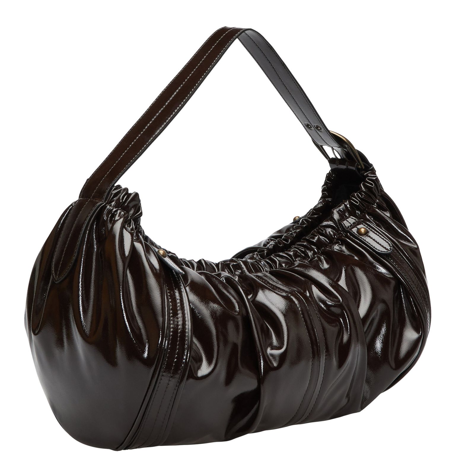 LIEBESKIND BERLIN Faye Shiny Hobo Bag L Deep Soil LIEBESKIND BERLIN Faye Shiny Hobo Bag L Deep Soil