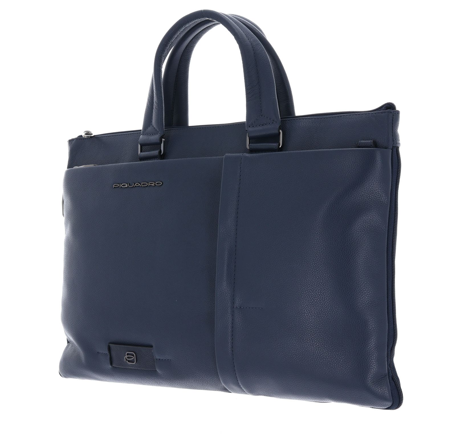 PIQUADRO Russell Expandable Slim Briefcase Blue PIQUADRO Russell Expandable Slim Briefcase Blue