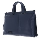 PIQUADRO Russell Expandable Slim Briefcase Blue PIQUADRO Russell Expandable Slim Briefcase Blue
