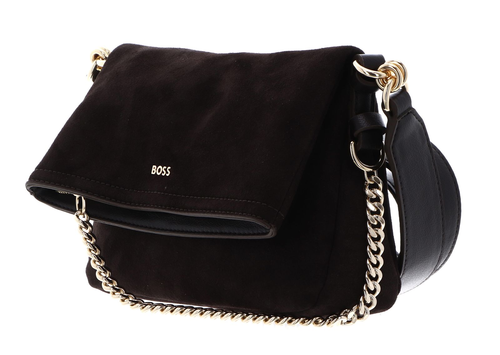 BOSS Yelena Flap Crossbody Bag Dark Brown BOSS Yelena Flap Crossbody Bag Dark Brown