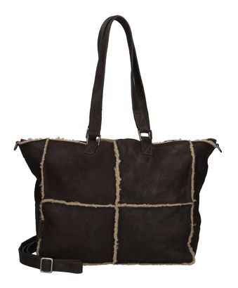 BURKELY Lana Wide Tote Dark Brown