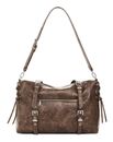 Desigual Half Logo Lanuza Shopping Bag Dark Brown