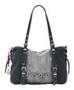 Desigual Half Logo Denim Shopping Bag Denim Dark Grey