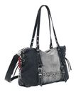 Desigual Half Logo Denim Shopping Bag Denim Dark Grey