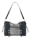 Desigual Half Logo Denim Shopping Bag Denim Dark Grey
