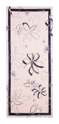 Desigual Fou Fabric Rectangle Foulard Beige Crude