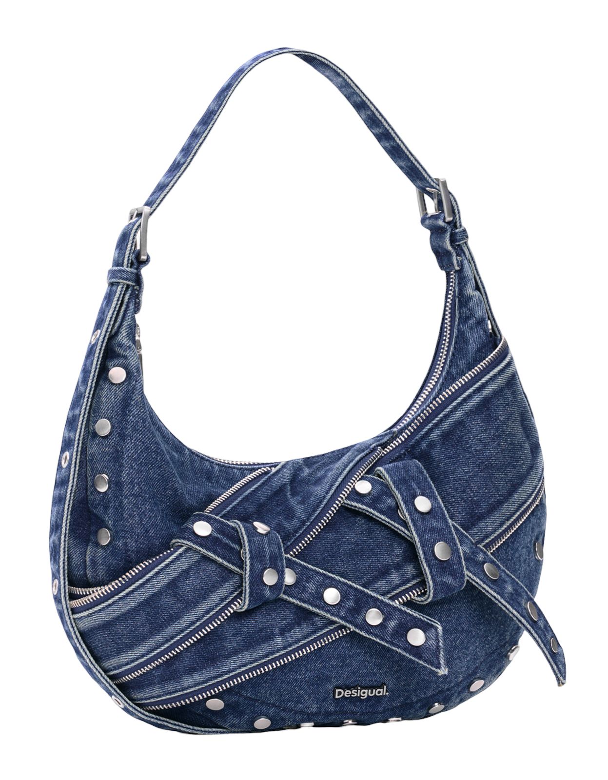 Desigual Centella Centella Denim Shoulder Bag M Denim Medium Wash Desigual Centella Centella Denim Shoulder Bag M Denim Medium Wash
