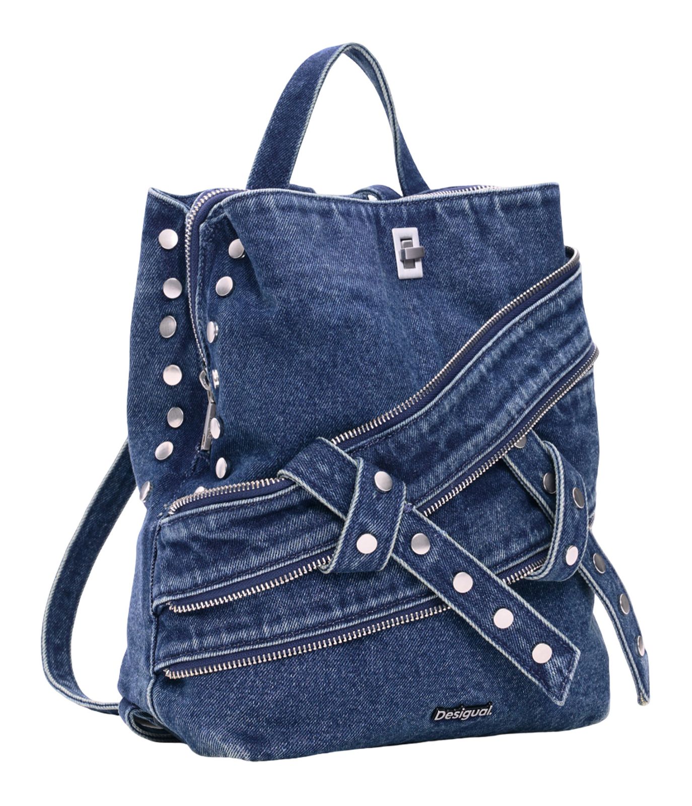 Desigual Centella Denim Backpack Mini Blau Desigual Centella Denim Backpack Mini Blau