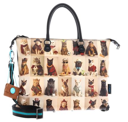 Gabs G3 Plus Hand Bag M Worldwide Cats Beige