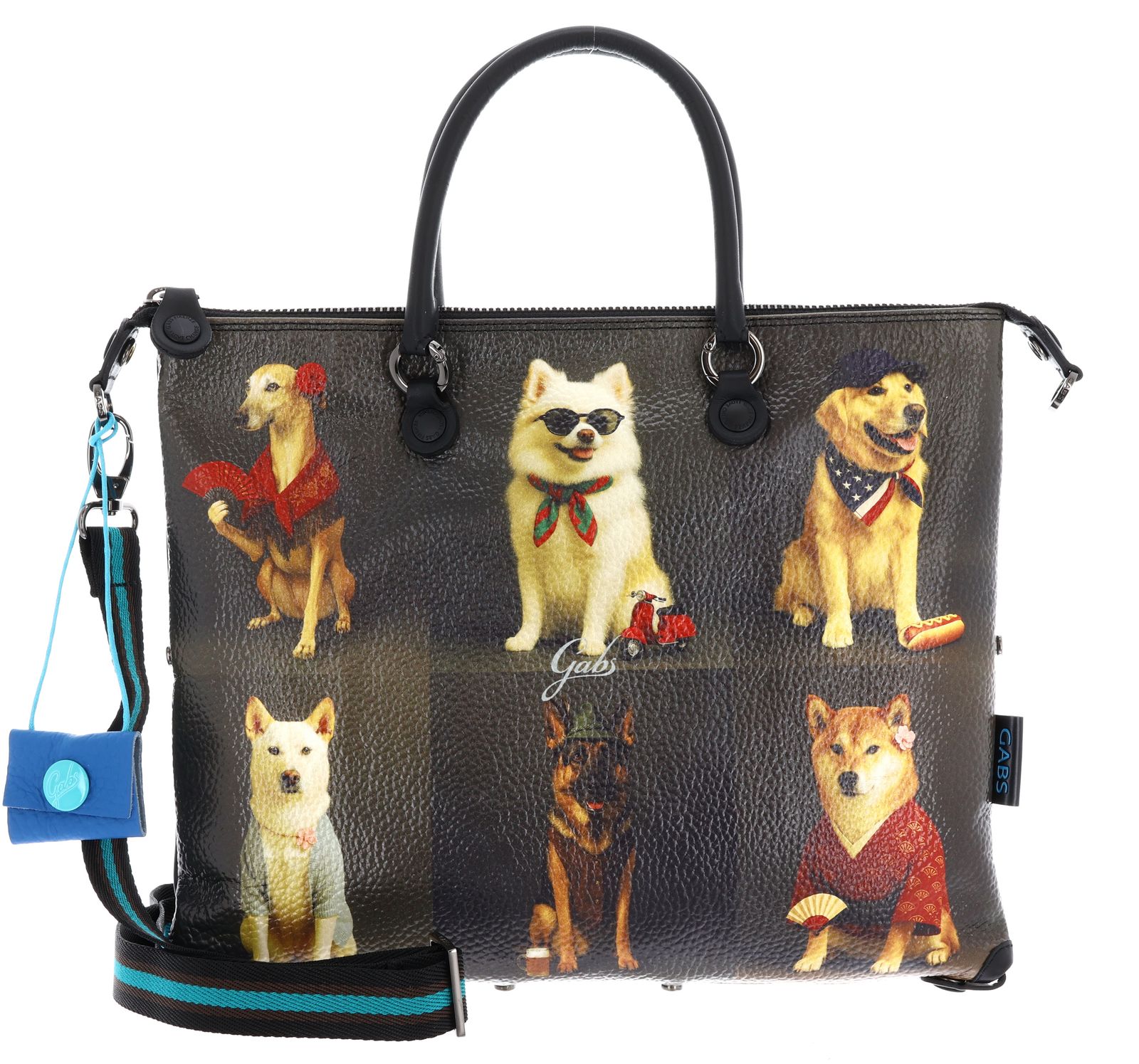 Gabs G3 Plus Hand Bag M Worldwide Dogs Grey