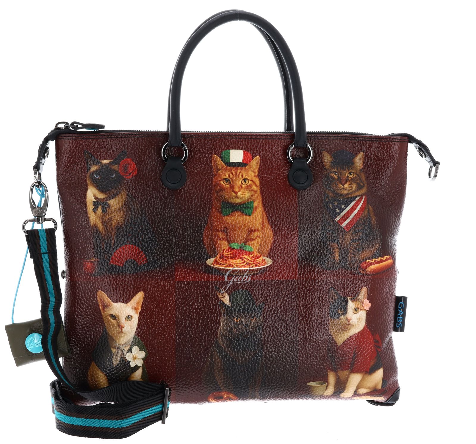 Gabs G3 Plus Hand Bag M Worldwide Cats Red