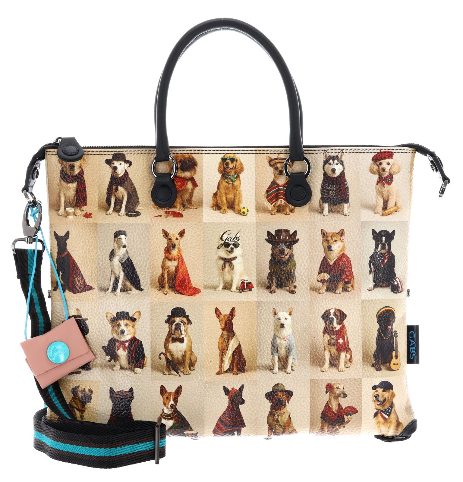 Gabs G3 Plus Hand Bag M Worldwide Dogs Beige