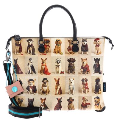 Gabs G3 Plus Hand Bag M Worldwide Dogs Beige