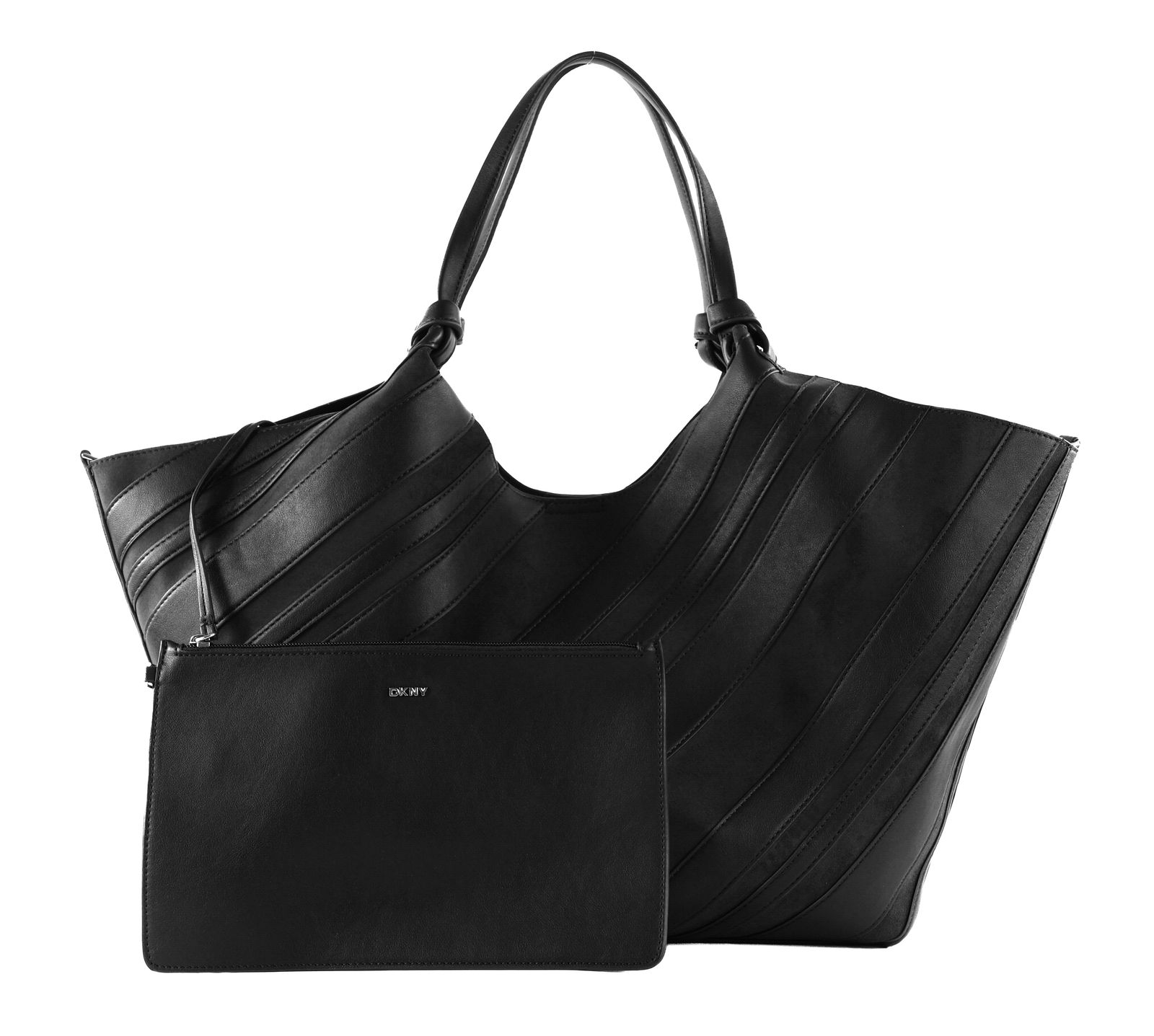 DKNY Paula Tote Bag L Black / Silver