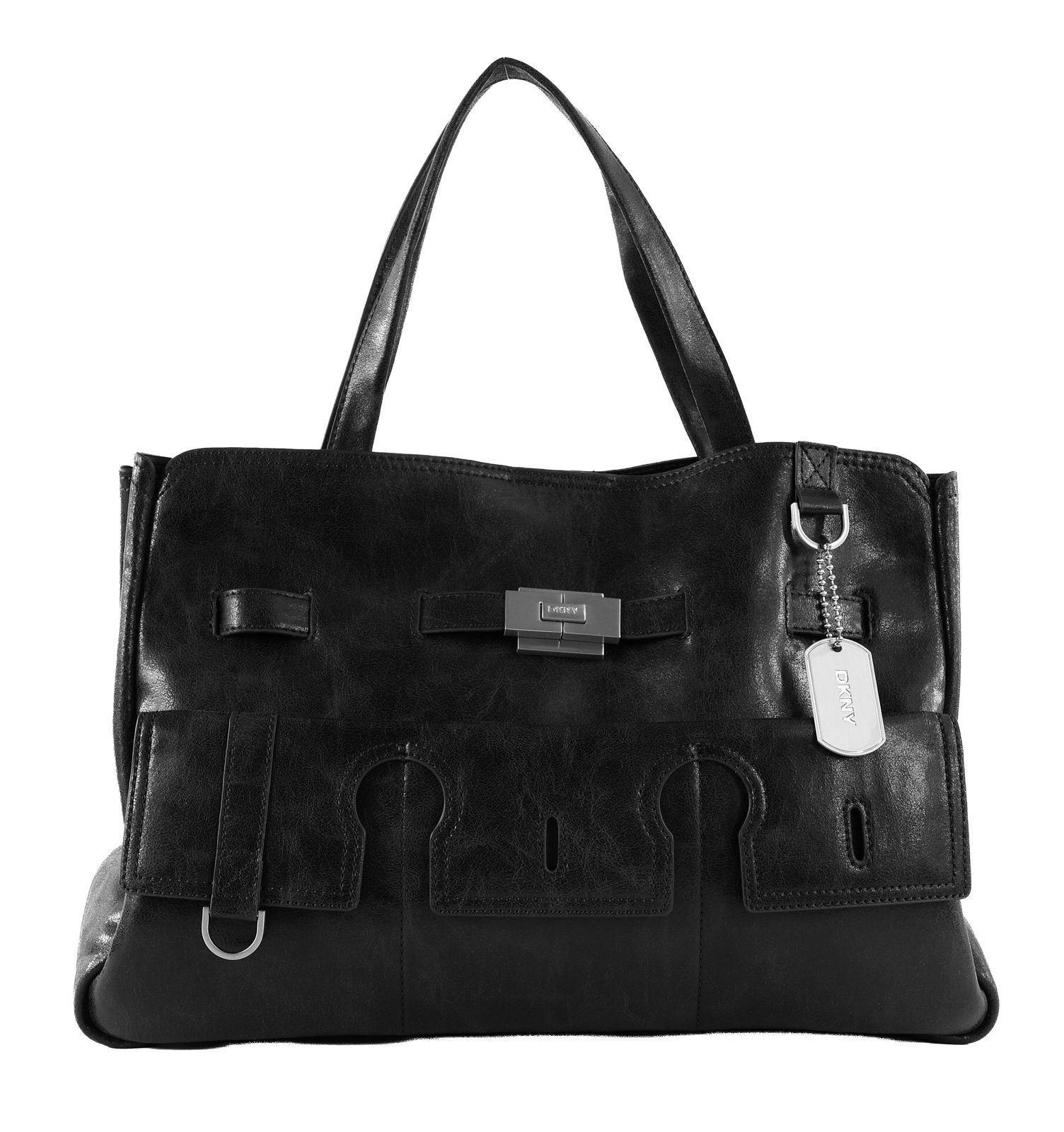 DKNY Bryar Satchel L Black / Silver