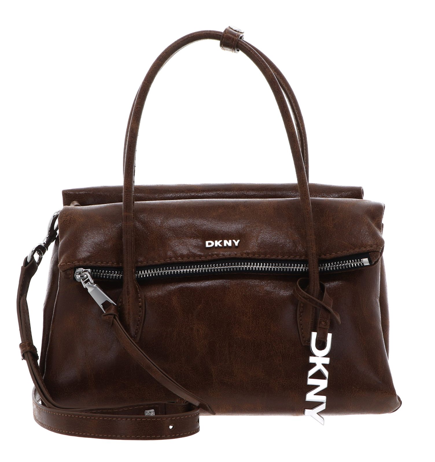 DKNY Rivington Satchel Bag M Walnut