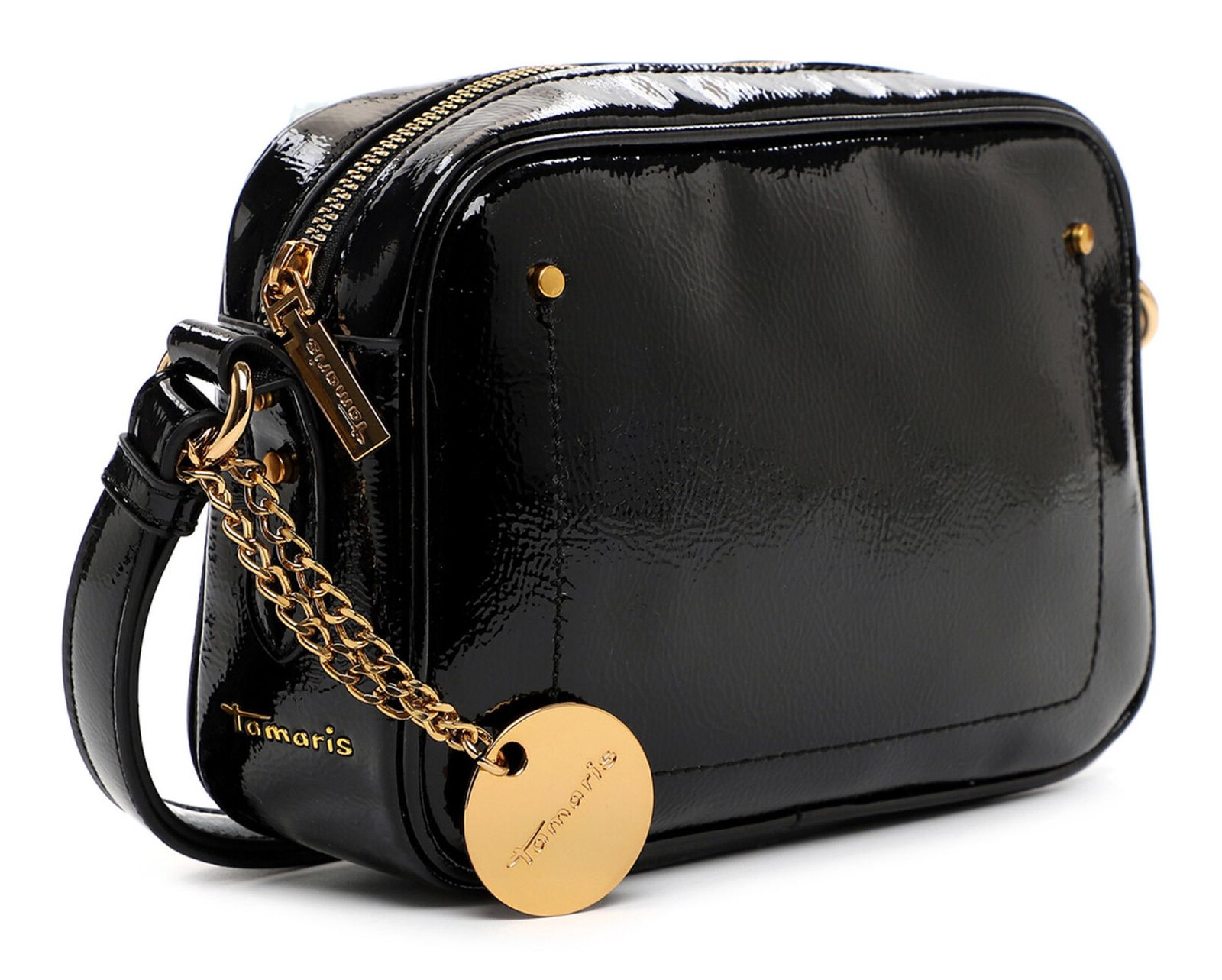 Tamaris Marina Patent Crossbody Bag M Black Tamaris Marina Patent Crossbody Bag M Black