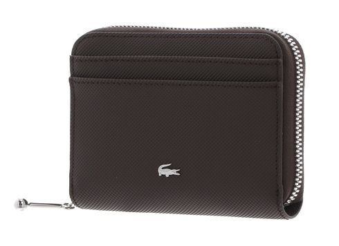 LACOSTE Daily City Zip Coin Wallet XS Dark Brown LACOSTE Daily City Zip Coin Wallet XS Dark Brown