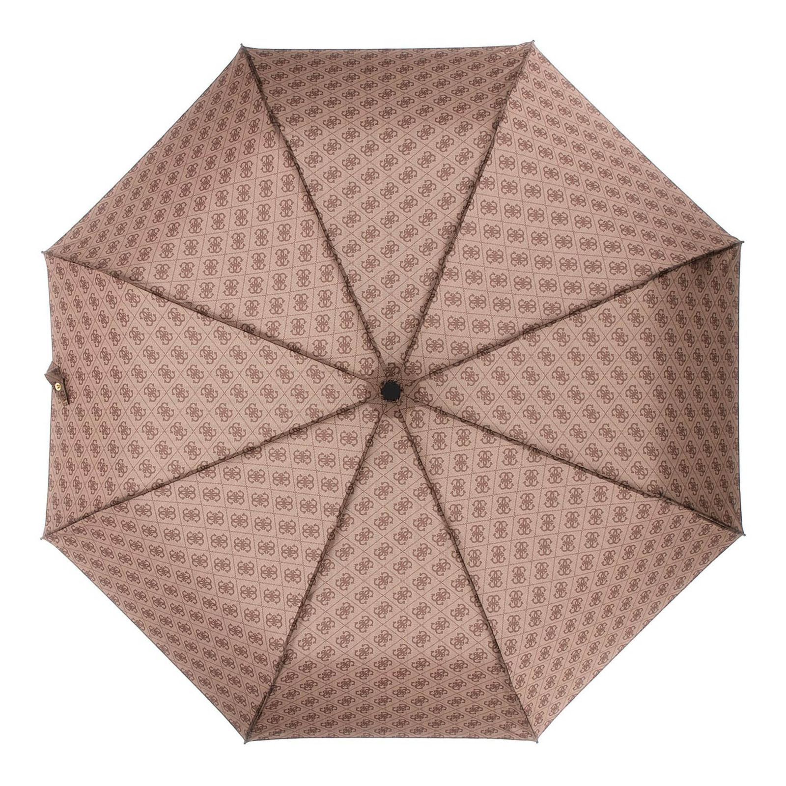GUESS Open-Close Umbrella Latte Logo
