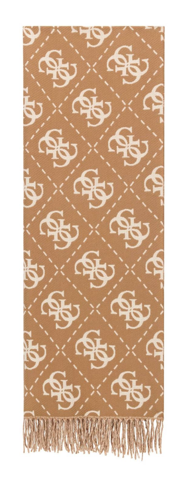 GUESS Scarf 70 x 190 Latte Logo Brown