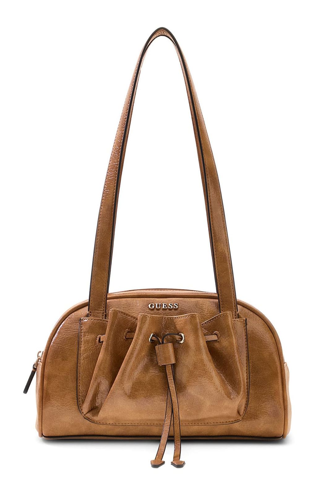 GUESS Theodora Shoulder Satchel Cognac