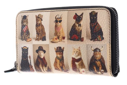 Gabs GMONEY17 Wallet Worldwide Cats Beige