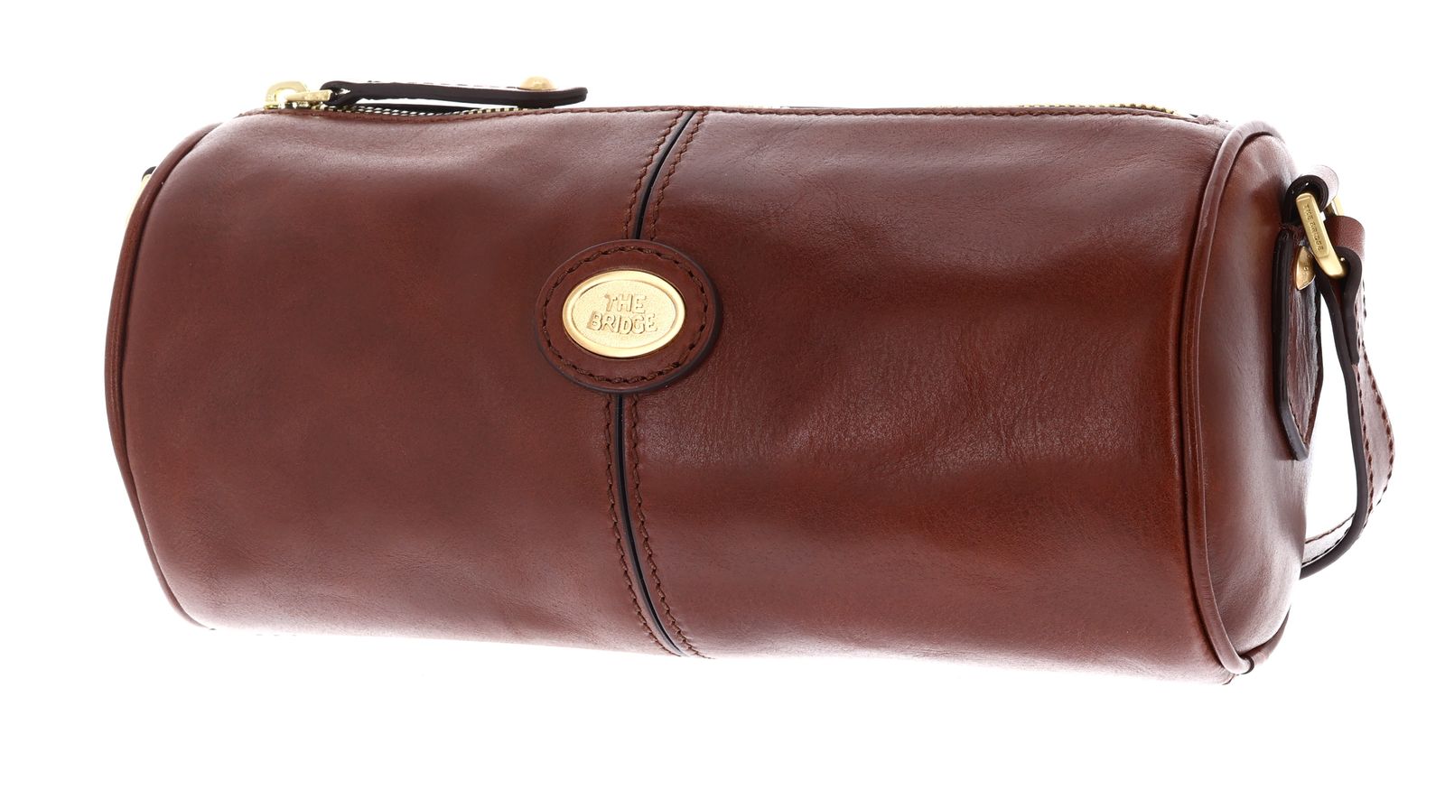 THE BRIDGE Stodo Barrel Bag Marrone 14 / Oro THE BRIDGE Stodo Barrel Bag Marrone 14 / Oro