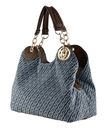 LIU JO Faiza Boston Satchel Bag M Blu Denim LIU JO Faiza Boston Satchel Bag M Blu Denim