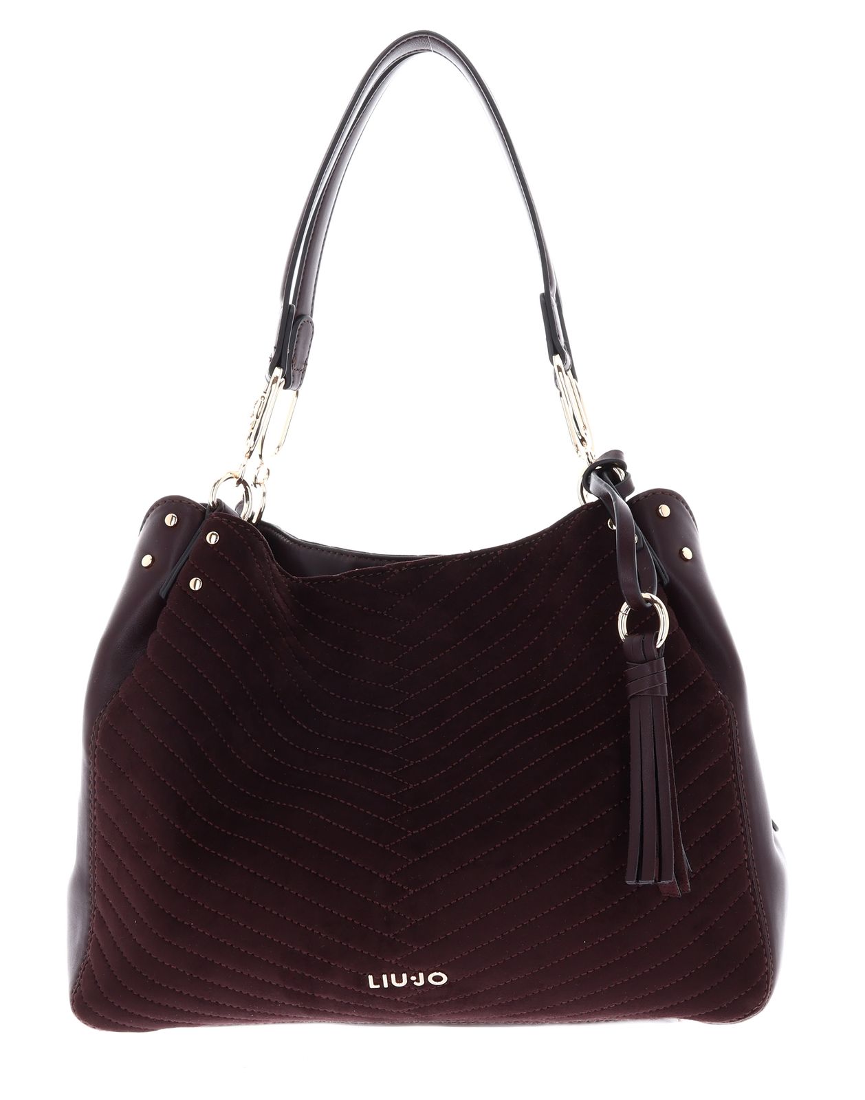 LIU JO Cirry Satchel Boston Bag M Red Aubergine