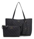 GUESS Brenton Top Zip Tote Coal Logo GUESS Brenton Top Zip Tote Coal Logo