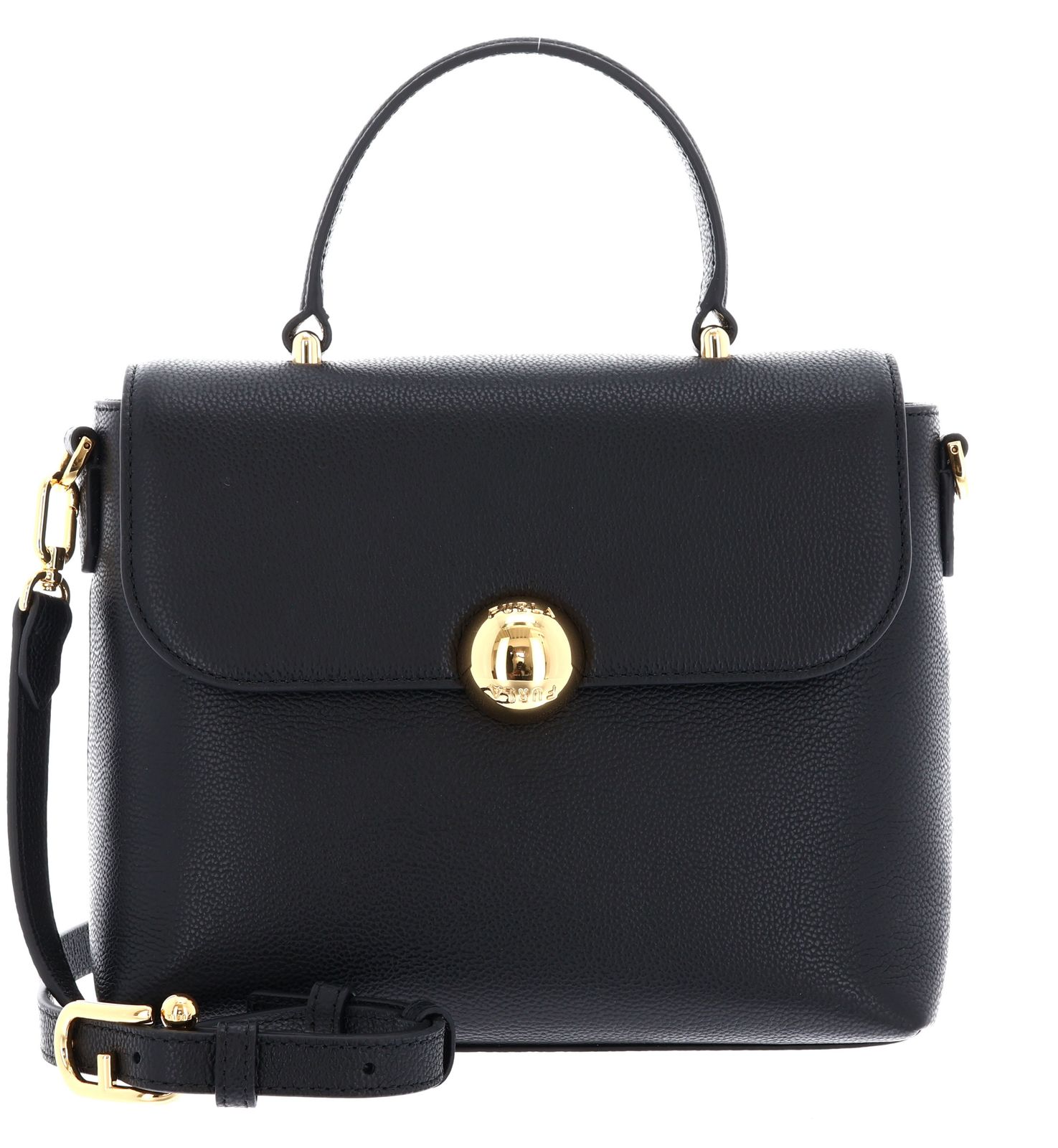 FURLA Vitello Night Moonlight Top Handle S Nero