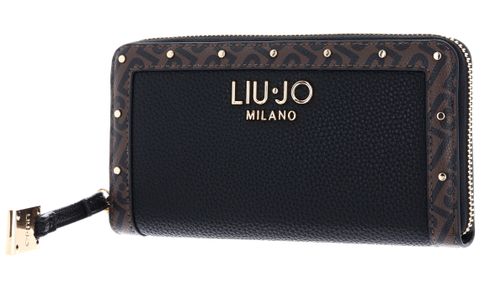 LIU JO Ilyana Zip Around Wallet XL Nero LIU JO Ilyana Zip Around Wallet XL Nero